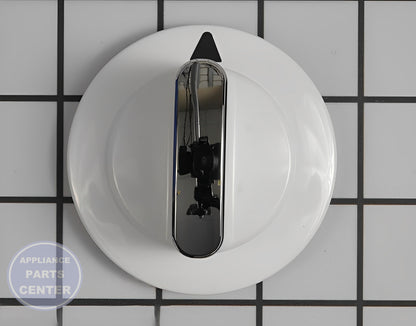 GE DRYER CONTROL KNOB ASSEMBLY WE01X22616 - Side view with precise measurements