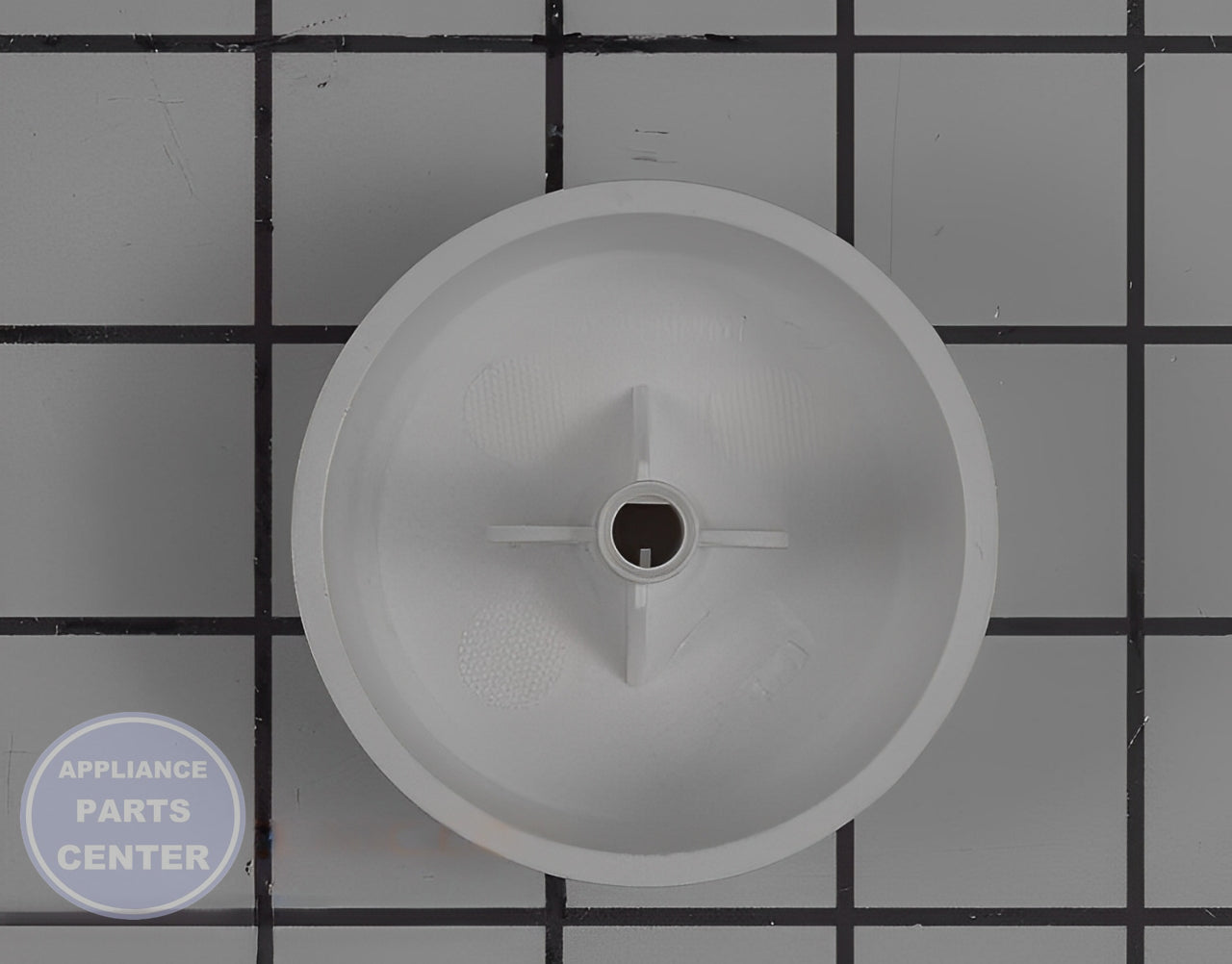 GE WASHER CONTROL KNOB WE01X23599 - Side view with precise measurements