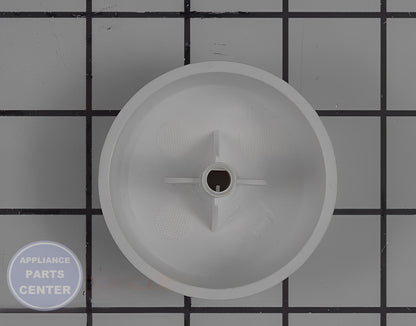 GE WASHER CONTROL KNOB WE01X23599 - Side view with precise measurements