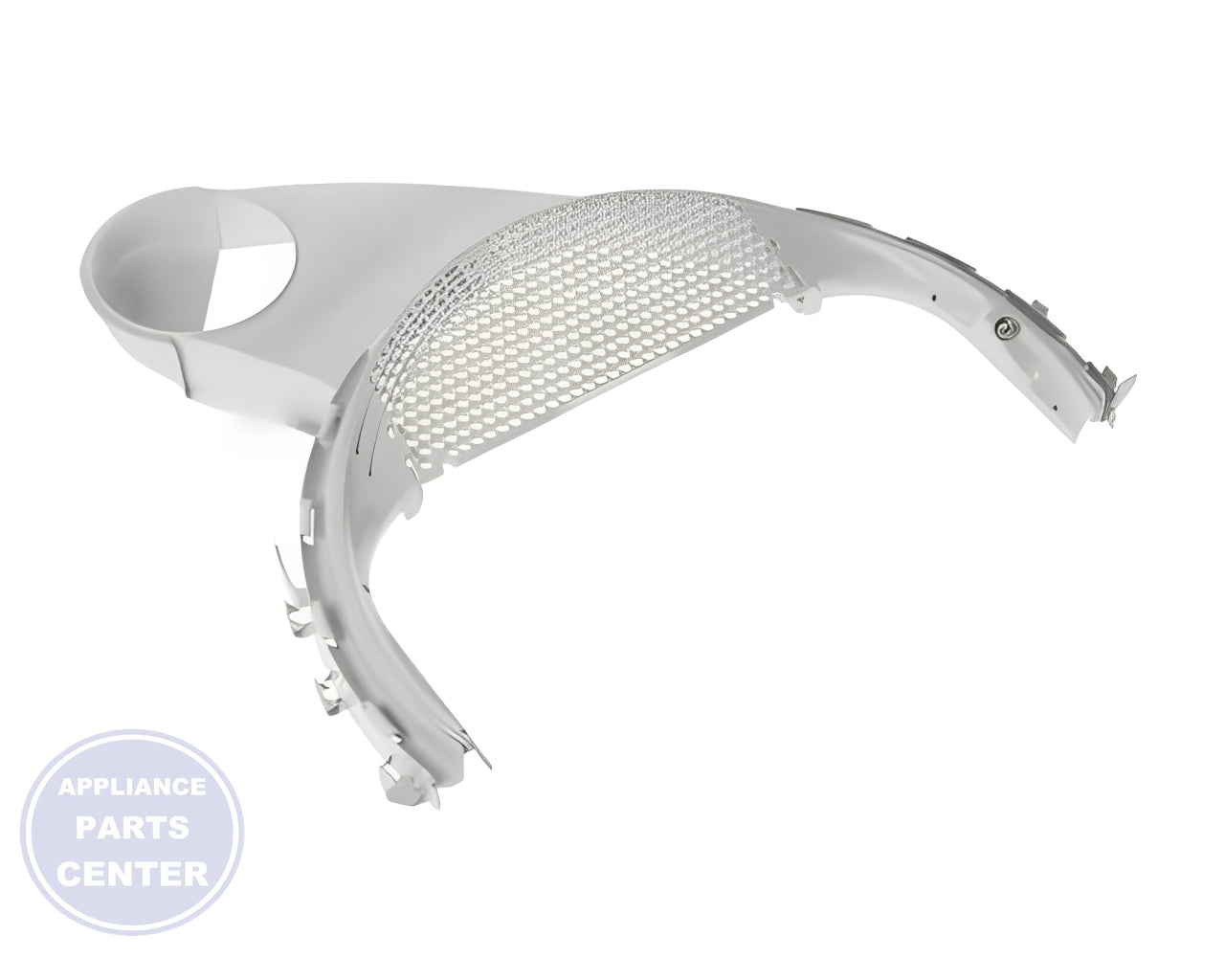 GE TRAP DUCT ASSEMBLY WE03X25275 - Side view with X inches precise measurements
