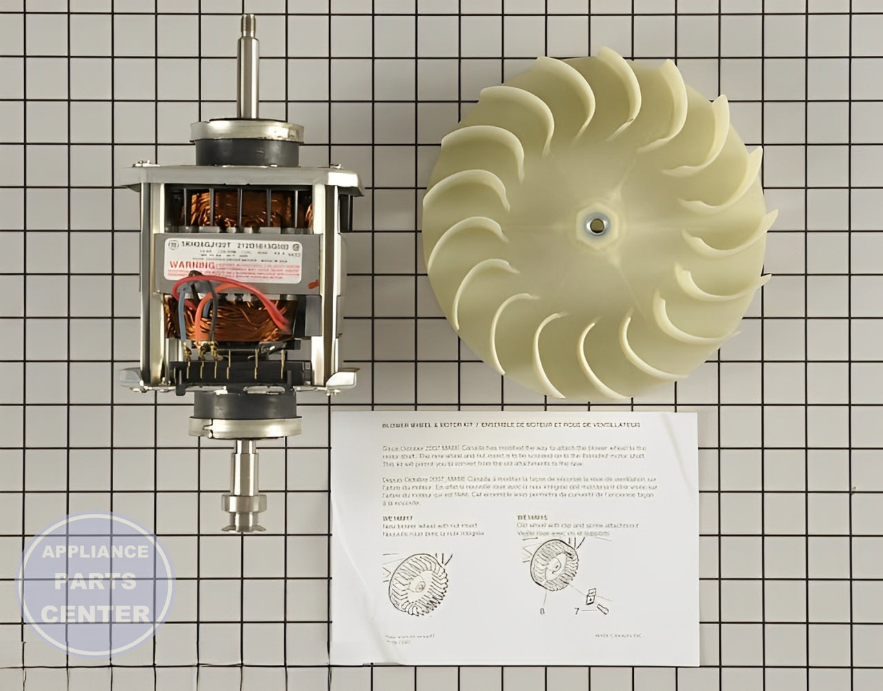 GE Drive Motor WE03X25634 - Main view showing durable construction for GE Dryers