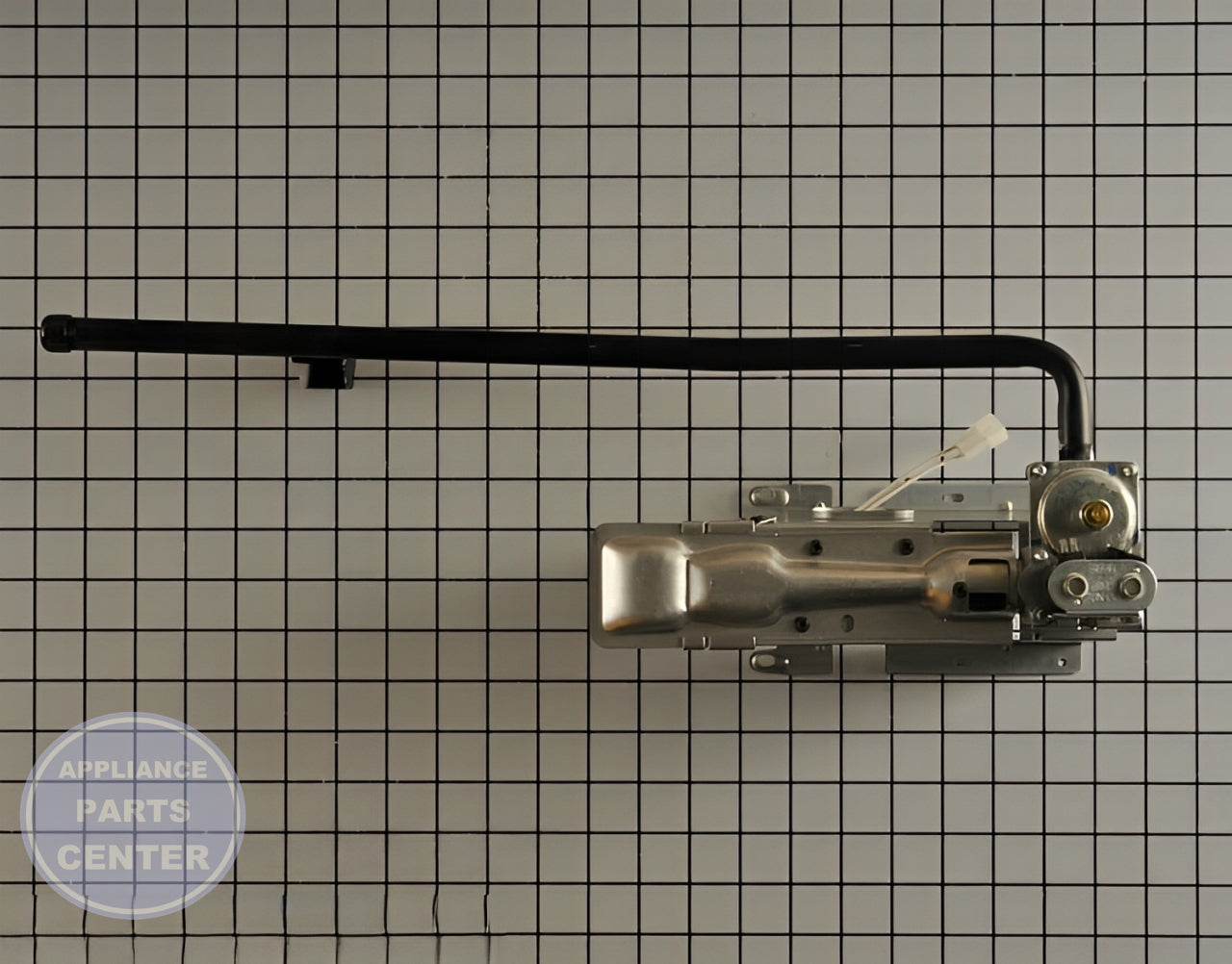 GE VALVE AND BURNER ASSEMBLY WE03X29452 - Side view with 40,000 BTU capacity