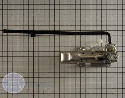 GE VALVE AND BURNER ASSEMBLY WE03X29452 - Installation in GE Dryer showing key mounting points