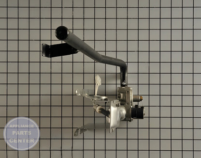 GE VALVE AND BURNER ASSEMBLY WE03X29452 - Installation in GE Dryer showing key mounting points