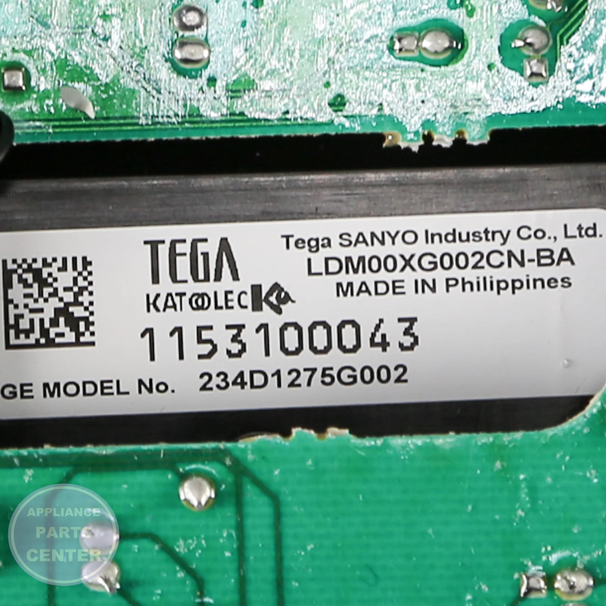 USER INTERFACE BOARD ASM WE04M10012 - Side view with precise measurements