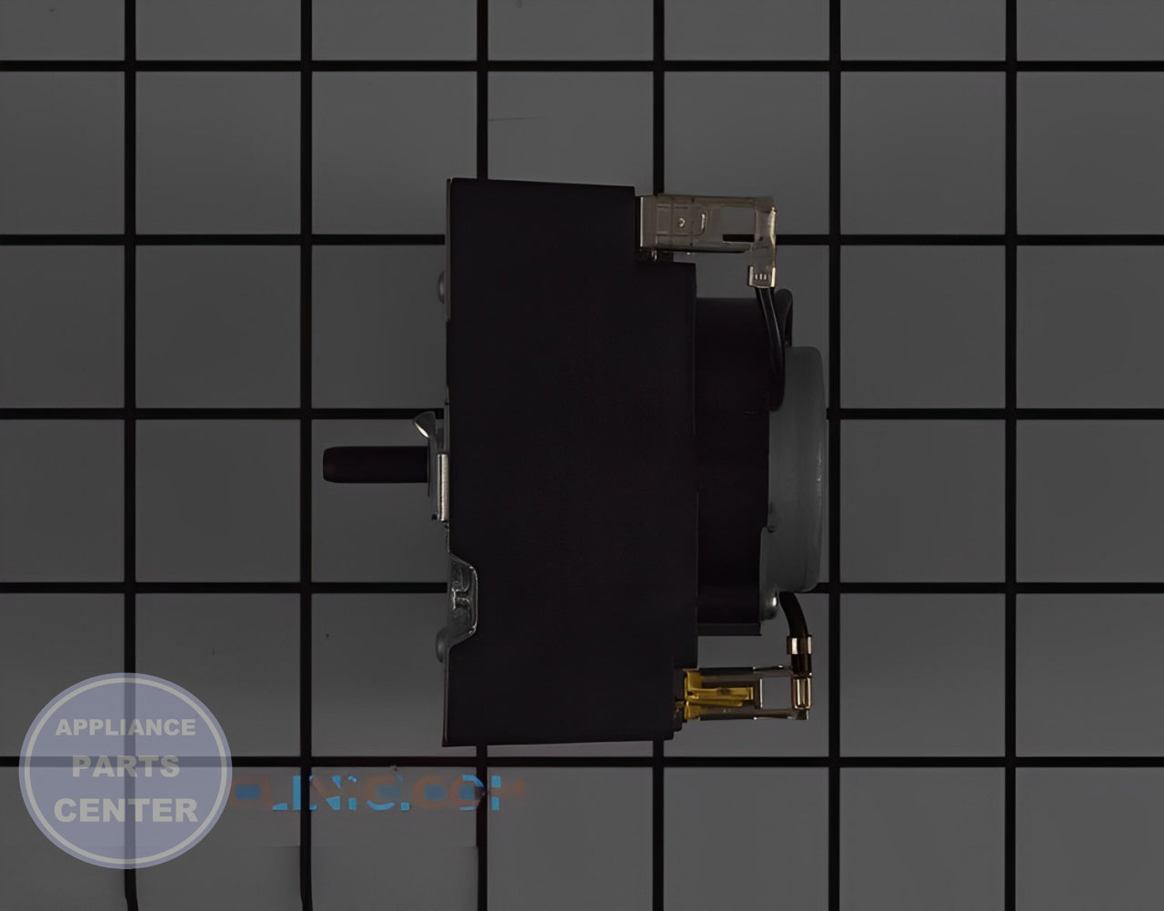 GE WASHER TIMER WE04X20415 - Side view with precise timer specifications