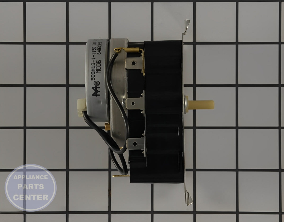 GE WASHER DRYER CONTROL TIMER ASSEMBLY WITH PLASTIC SHAFT WE04X20416 - Detailed view of circuit board and timer