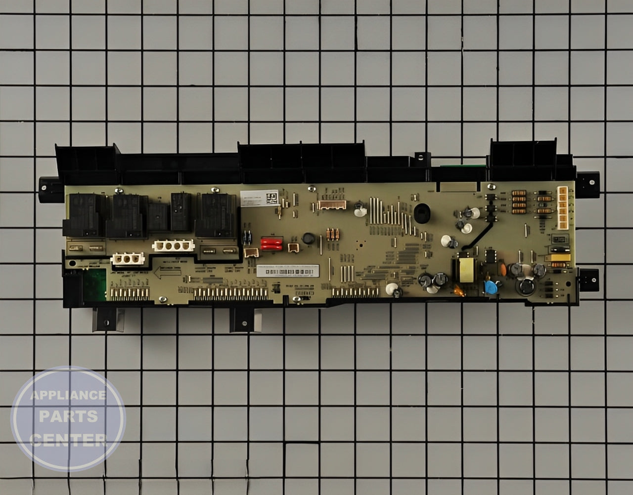 GE DRYER PCB ASSEMBLY WE04X23220 - Detailed view of circuit board and timer specifications