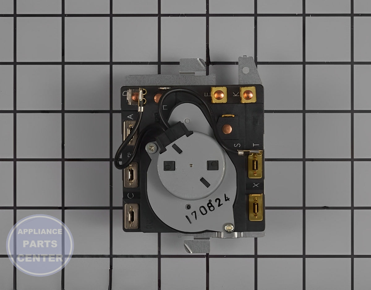 GE WASHER DRYER TIMER WE04X24551 - Installation in GEN Dryer showing mounting points
