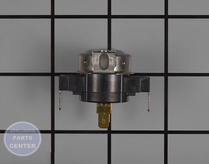 GE WASHER DRYER THERMOSTAT WE04X25196 - Side view with precise temperature specs