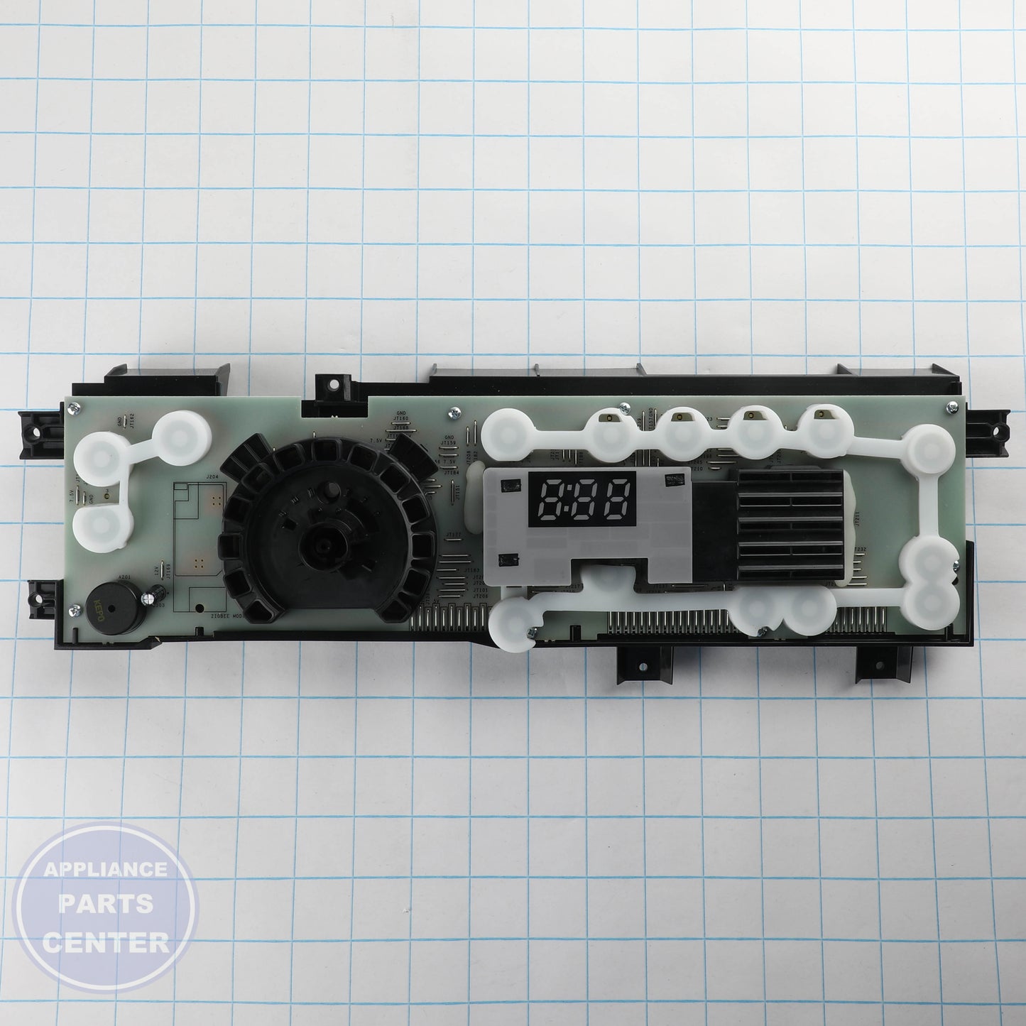 PCB ASM UI-MC AND SW WE04X25559 - Side view with precise measurements
