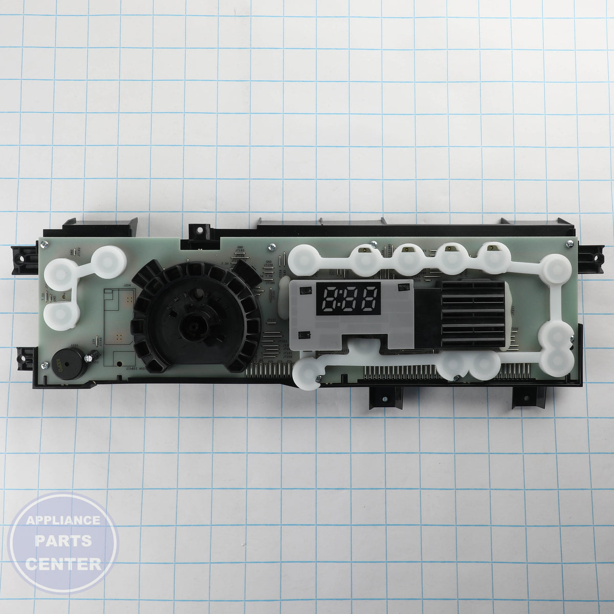 PCB ASM UI-MC AND SW WE04X25559 - Side view with precise measurements