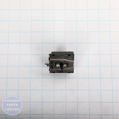 SWITCH ROTARY WE04X25587 - Side view with 1.5-inch diameter specs for precise fitting