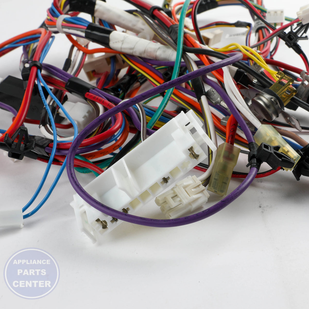GEH ELECTRIC DRYER HARNESS WE08X29300 - Installation in GEH Dryer showing key mounting points