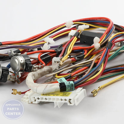 GEH MAIN HARNESS ELECTRIC TL DRYER WE08X37097 - Main view showing durable wiring for various GEH models
