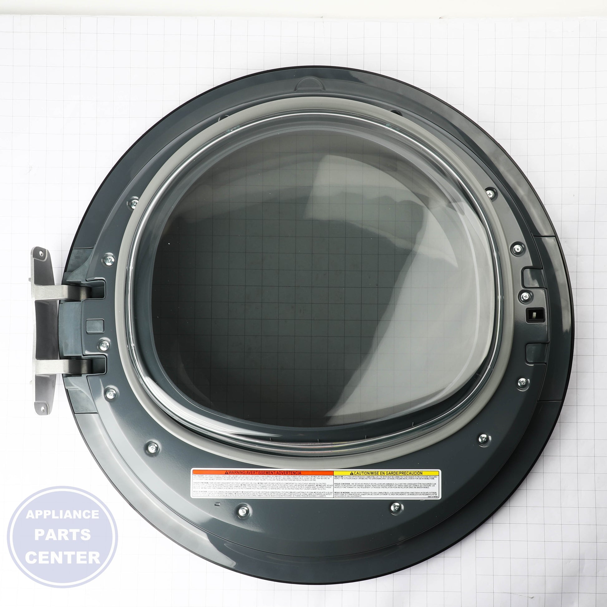 GEH DRYER DOOR LE WE10X29718 - Installation in GEH model revealing key mounting points