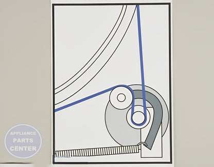 GE DRYER BELT WE12X10009 - Main view showing heavy-duty design for GEN Dryers