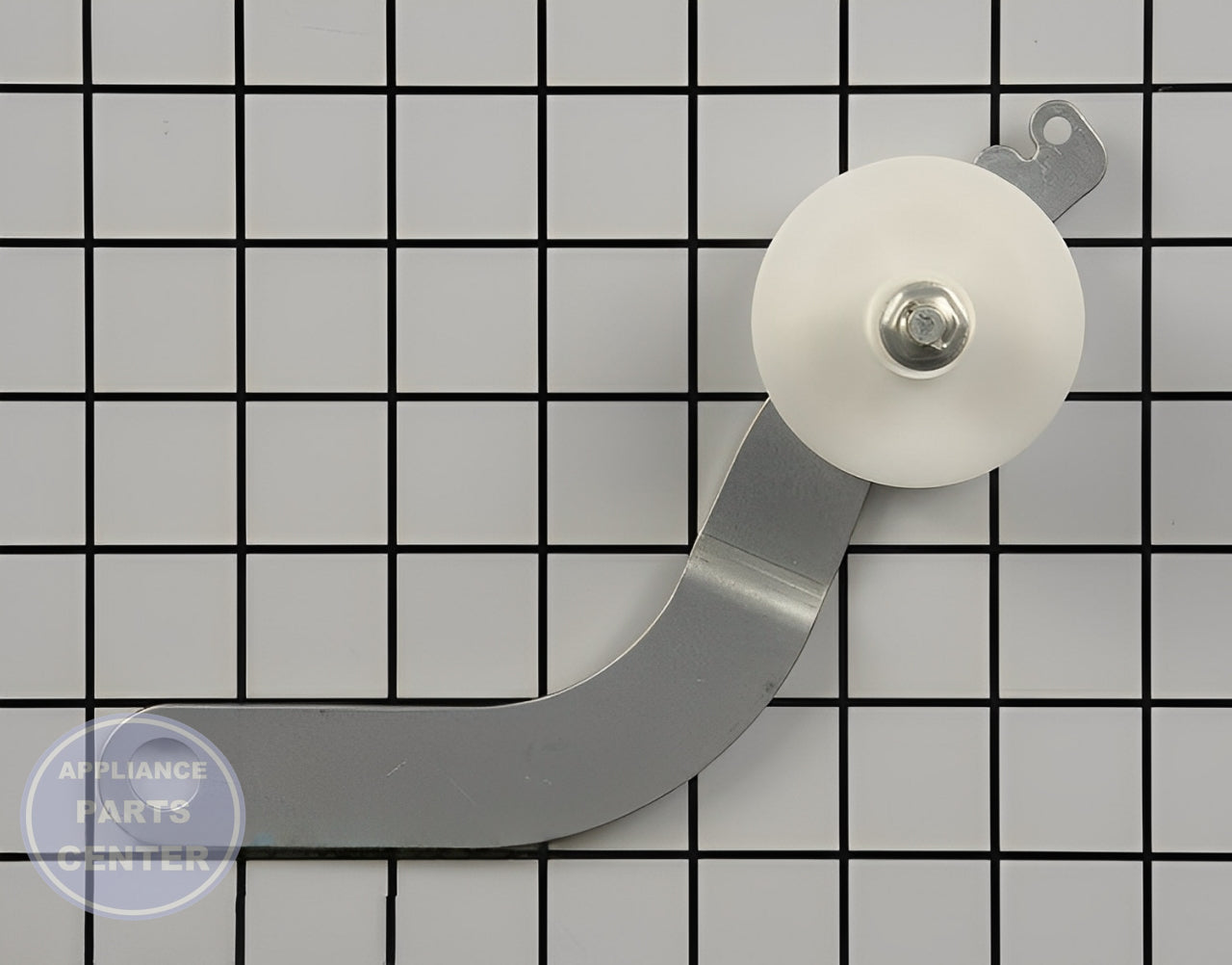 GE IDLER ASSEMBLY (RIGHT HAND) WE12X10019 - Main view showing pulley for GEN Dryer