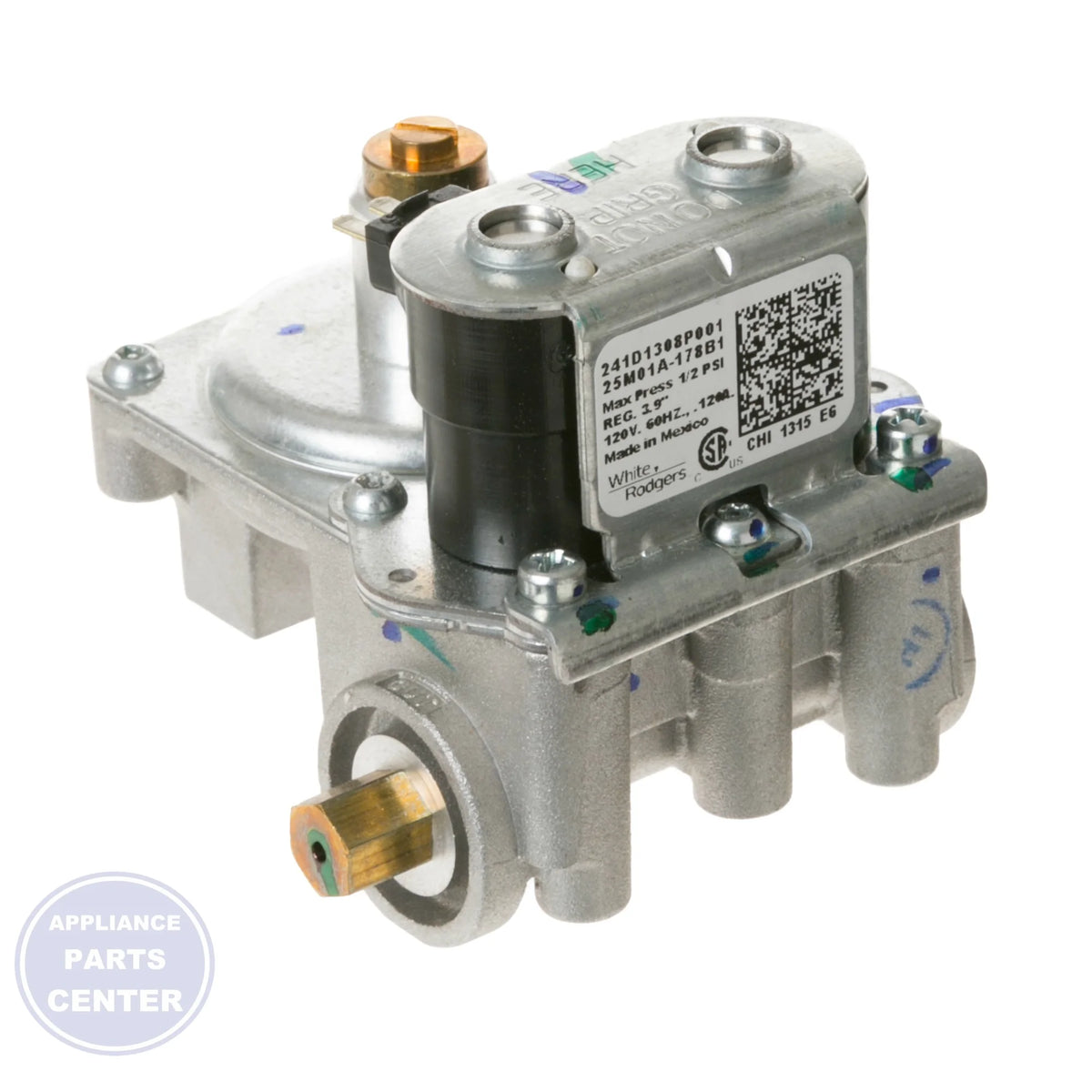 GAS VALVE WE14X10109 - Side view with 1500 PSI specification