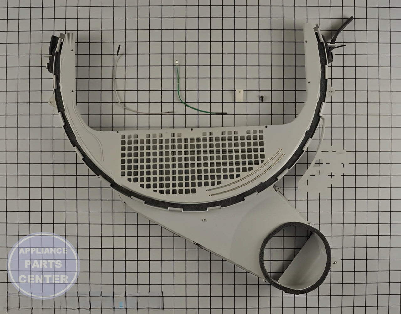 GE DRYER LINT FILTER TRAP ASSEMBLY WE14X25080 - Detailed view of lint trapping mechanism