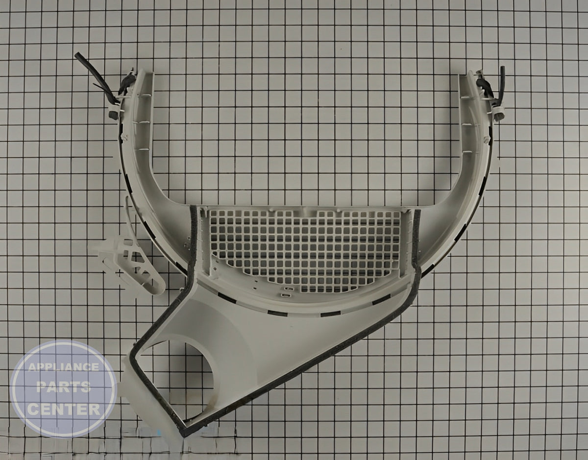 GE DRYER LINT FILTER TRAP ASSEMBLY WE14X25080 - Installation in GE Dryer models showing key mounting points