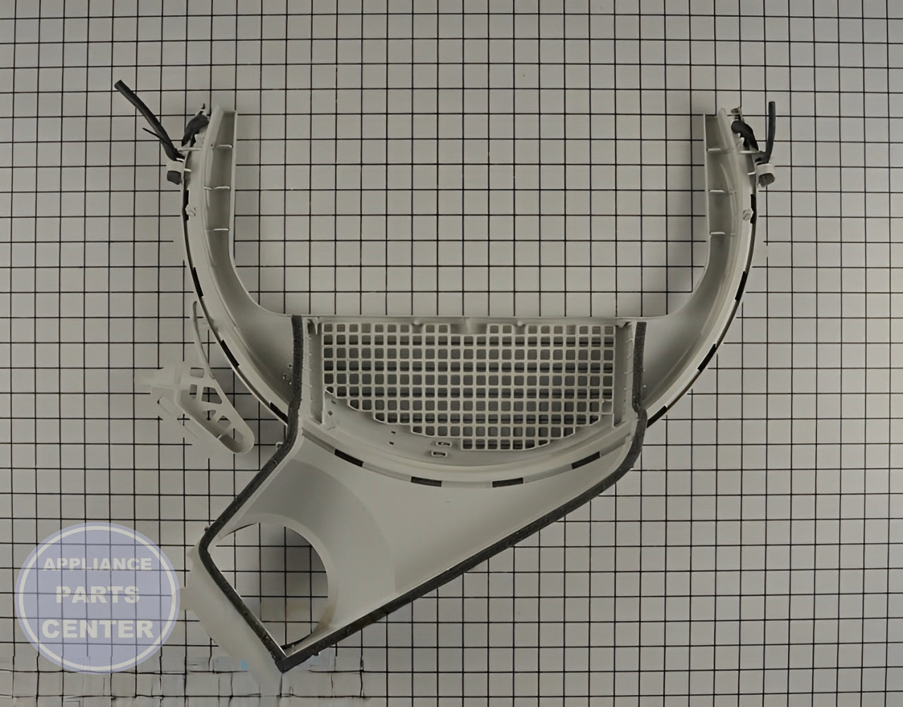 GE DRYER LINT FILTER TRAP ASSEMBLY WE14X25080 - Installation in GE Dryer models showing key mounting points