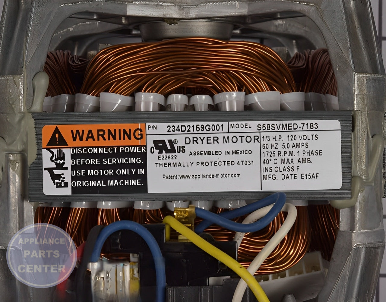 GE Drive Motor WE17X20854 - Installation in GE Dryer showing mounting points