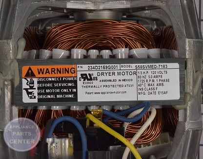 GE Drive Motor WE17X20854 - Installation in GE Dryer showing mounting points