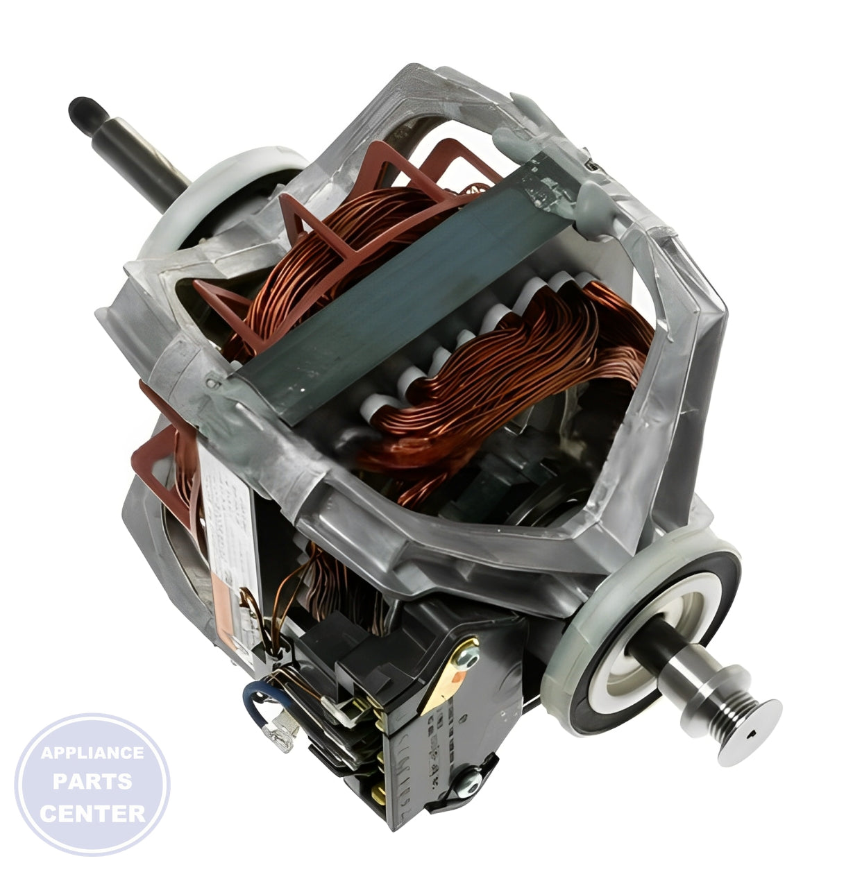 GE MOTOR AND PULLEY WE17X22214 - Detailed view of heavy-duty components