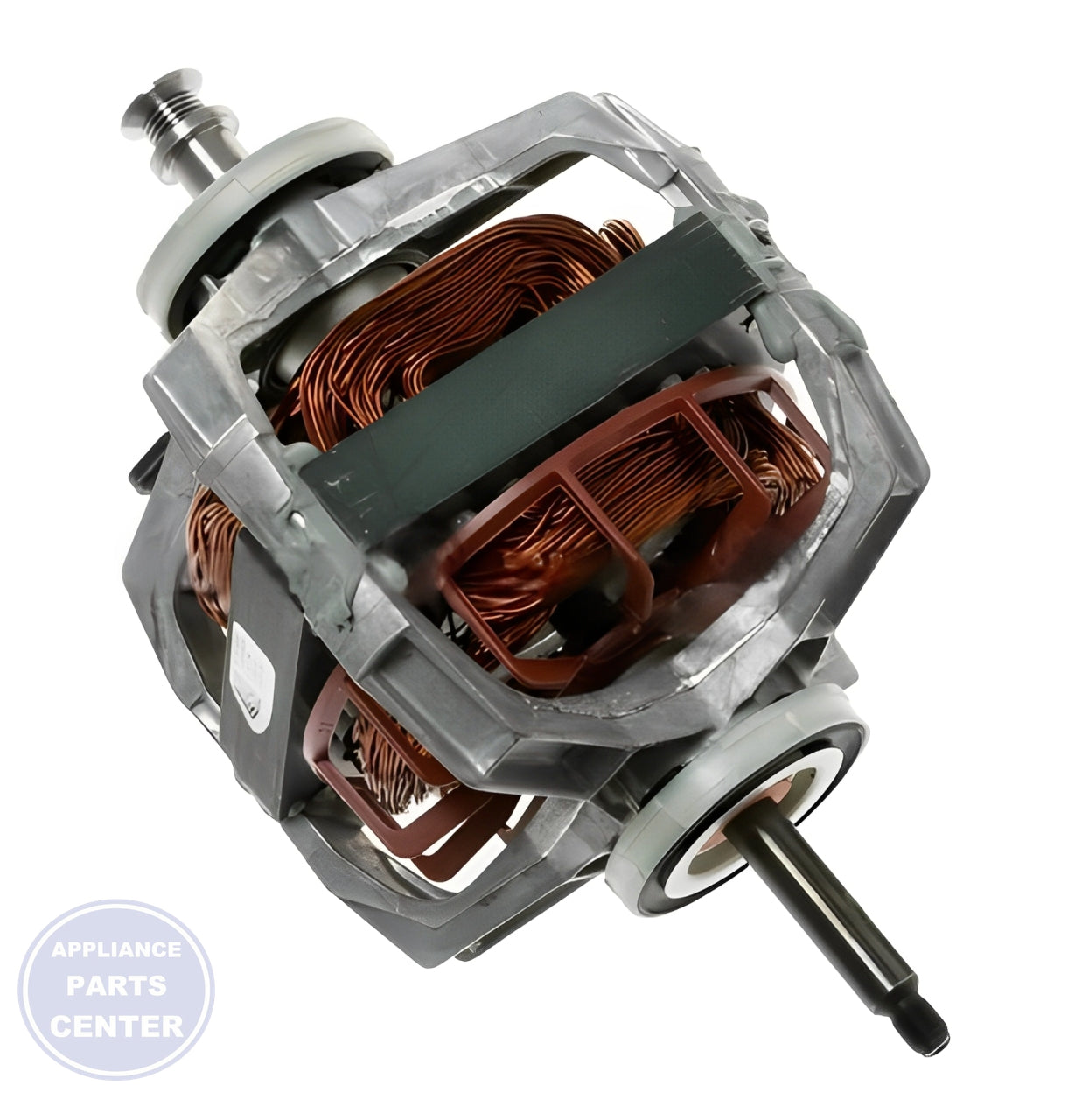 GE MOTOR AND PULLEY WE17X22214 - Side view with precise measurements