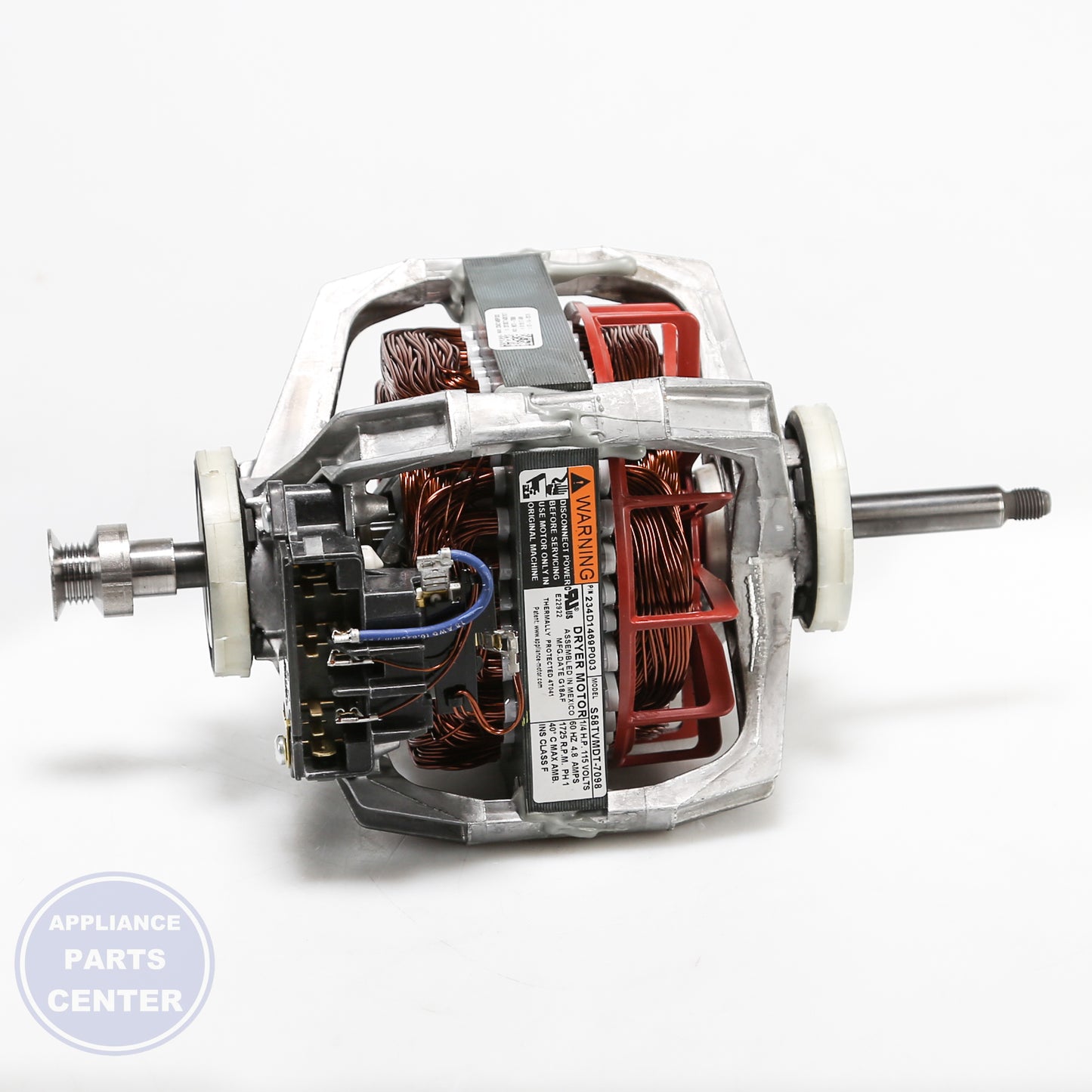 DRYER MOTOR & PULLEY WE17X22215 - Detailed view of durable components