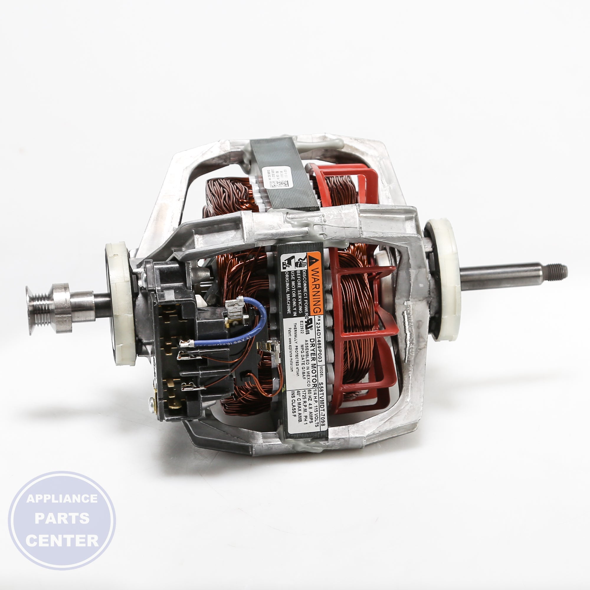 DRYER MOTOR & PULLEY WE17X22215 - Detailed view of durable components