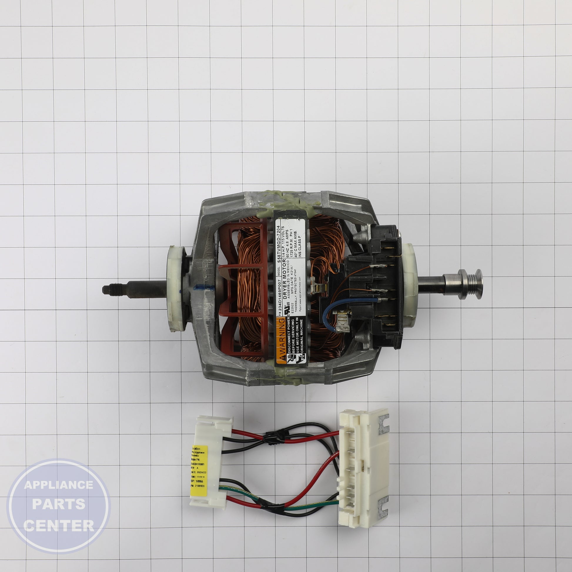 GEH KIT MOTOR AND PULLEY JUMPER WE17X23466 - Installation in GEH model showing key mounting points