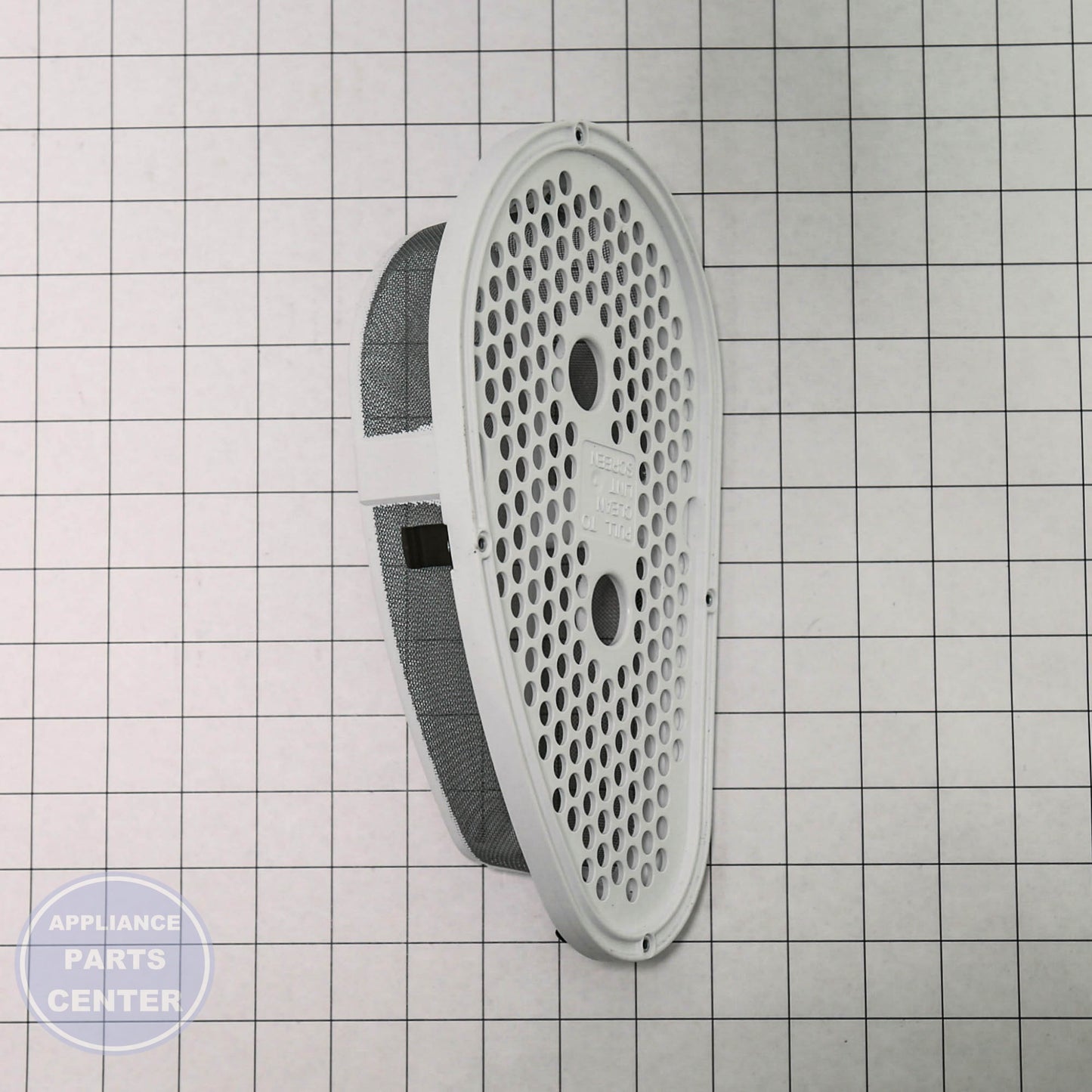 GEH CVR LINT SCR WE18X25155 - Installation in GEH model showcasing easy mounting points