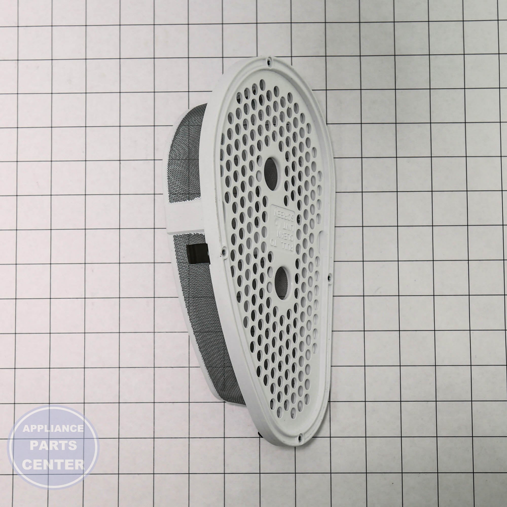 GEH CVR LINT SCR WE18X25155 - Installation in GEH model showcasing easy mounting points