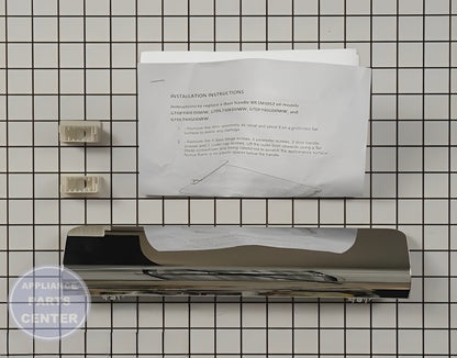 GE Dryer Door Handle WE1M1107 - Main view showing sturdy grip for compatible GE dryer models
