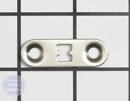GE STRIKE PLATE WITH STRIKE HOLE WE1M570 - Main view showing secure latching for GEN Dryers