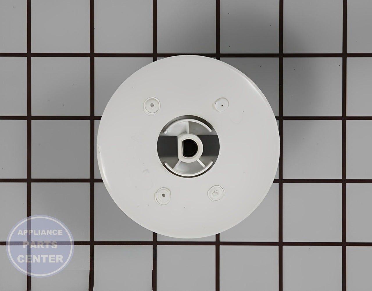 GE Washer White Timer Knob WE1M654 - Detailed view of knob technical details