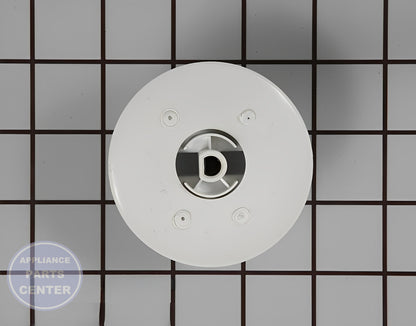 GE Washer White Timer Knob WE1M654 - Detailed view of knob technical details