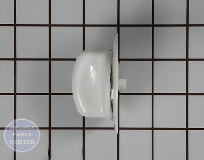GE Washer White Timer Knob WE1M654 - Side view with precise measurements