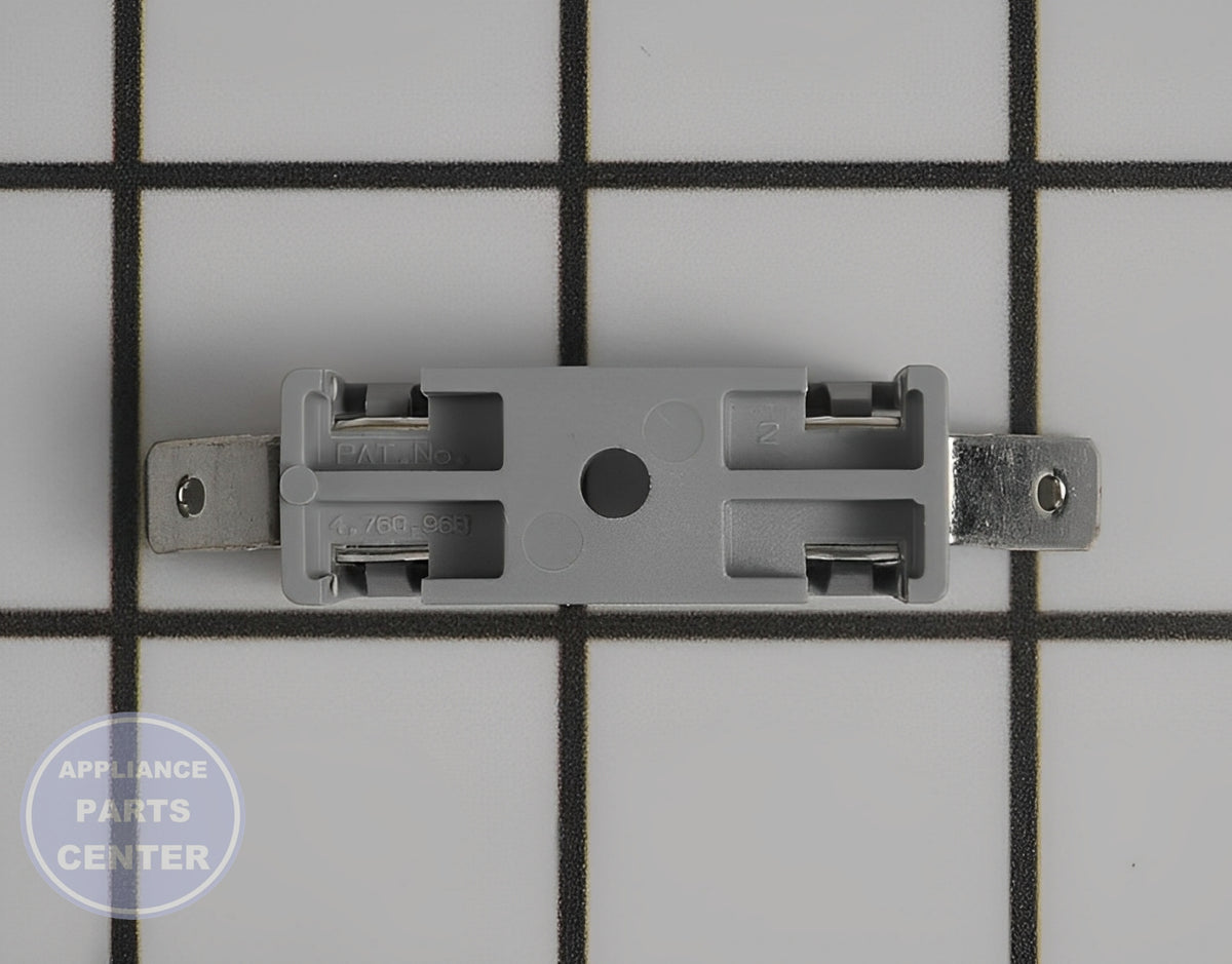 GE WASHER FUSE HOLDER WE1X21955 - Detailed view of thermal fuse and breaker mechanism