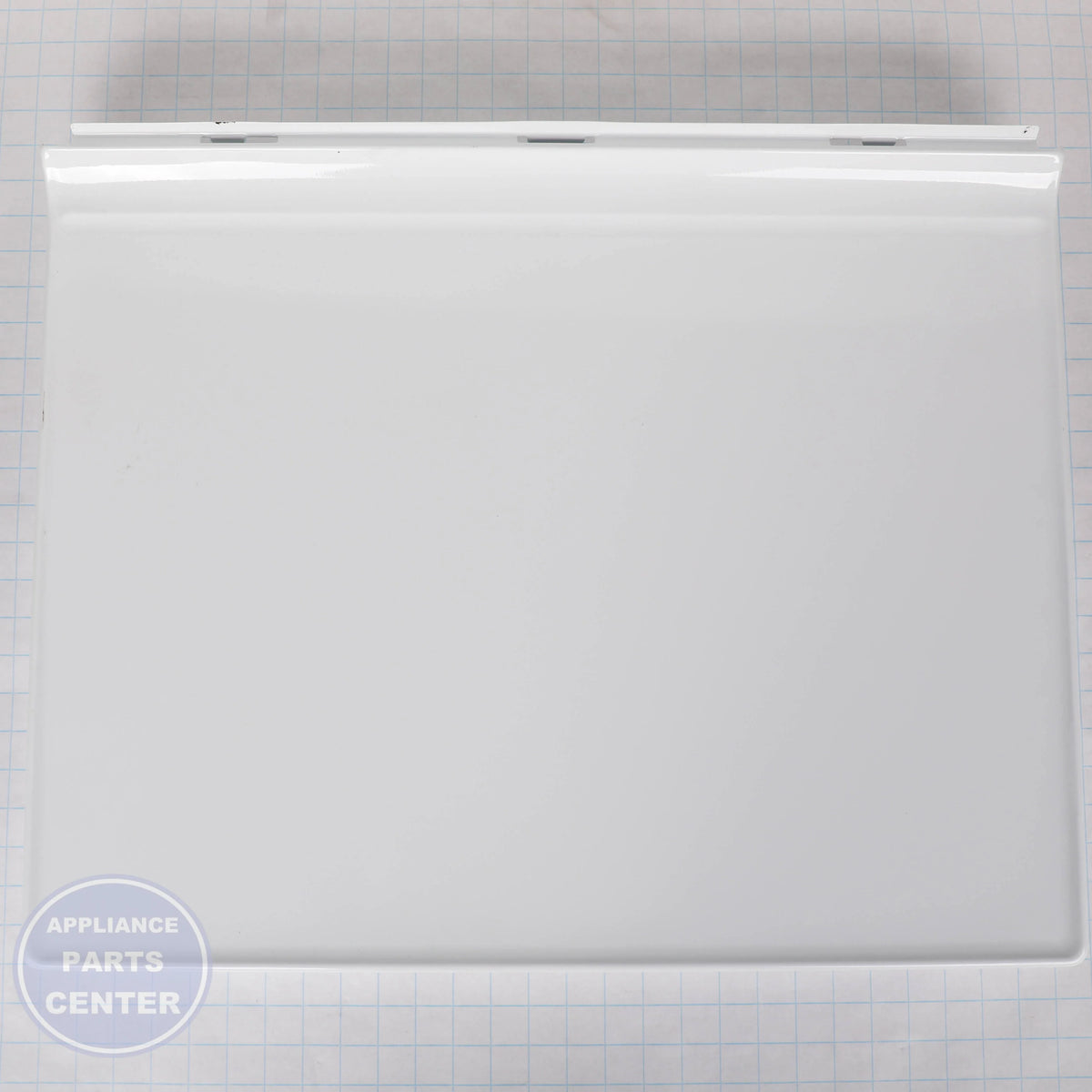 DRYER ACCESS PANEL- WHITE WE20X20417 - Side view with precise measurements for perfect fit