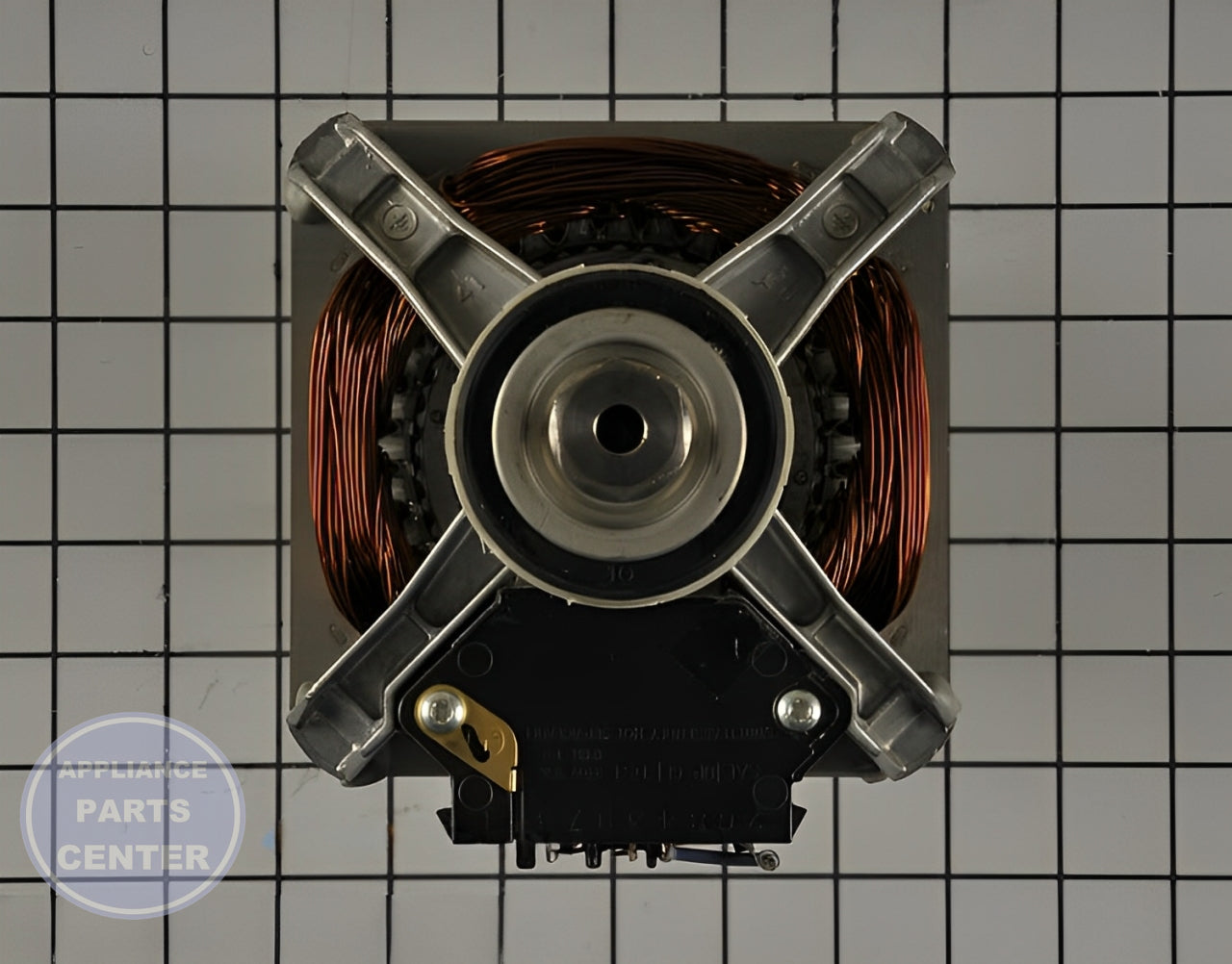 GE DRIVE AND PULLEY MOTOR KIT WE49X28295 - Side view with efficient performance specs