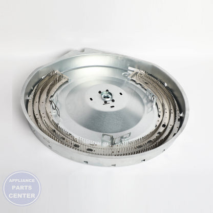 HEATER & PURPLE WIRE SERVICE KIT WE49X37817 - Side view with precise measurements