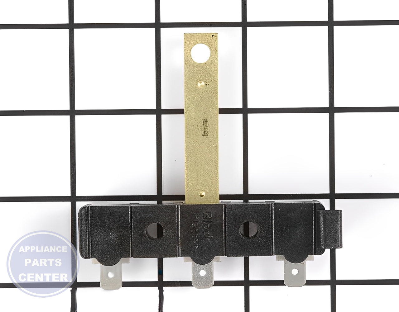 GE Dryer Terminal Block and Ground Strap WE4M325 - Main view showing secure electrical connection for GE Dryers