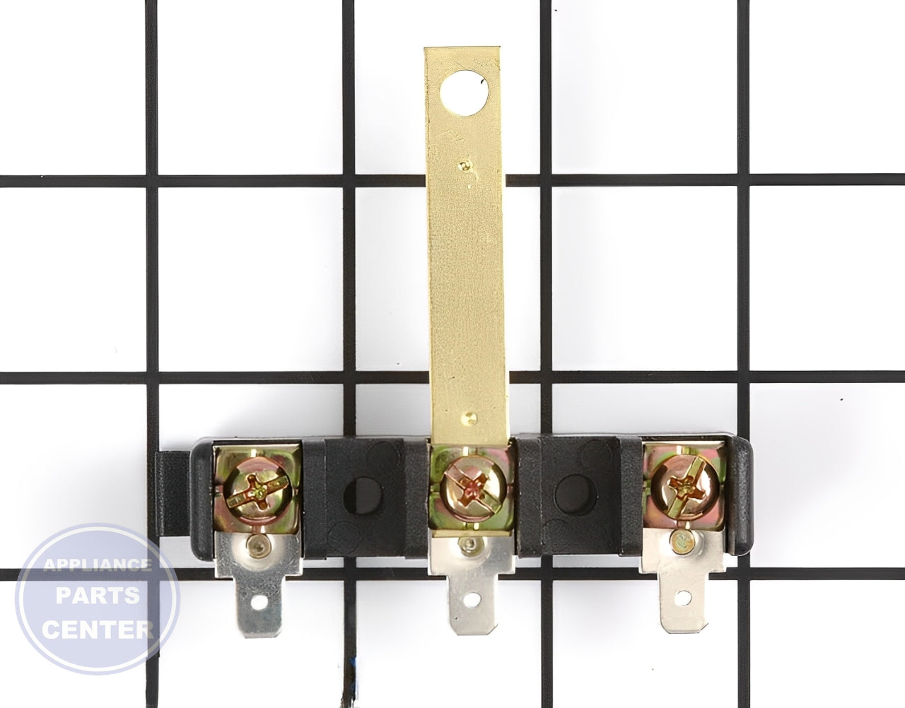 GE Dryer Terminal Block and Ground Strap WE4M325 - Detailed view of durable wire connector