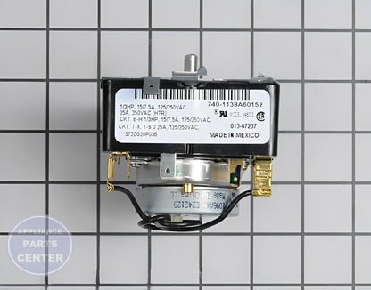 Timer WE4M370 - Side view with accurate measurements and specs