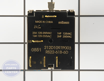 GE Rotary Switch WE4M411 - Main view showing selection dial for various dryer functions in GE and Hotpoint models