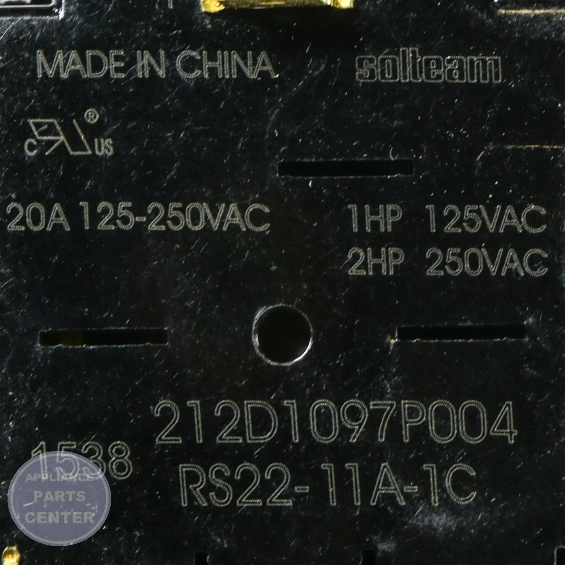 GEH ROTARY START SWITCH LONG WE4M412 - Installation in GEH DX model showing key mounting points