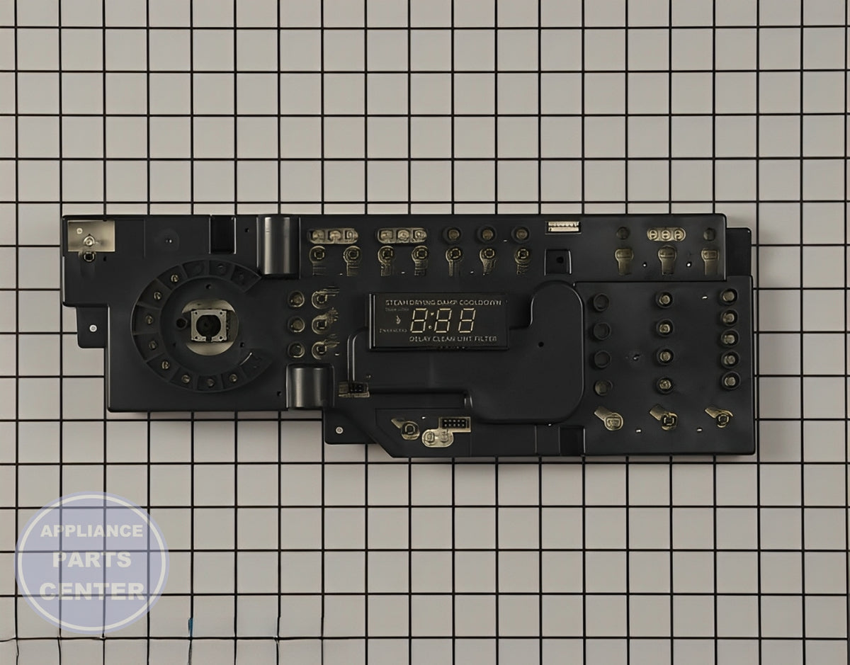 GE Dryer User Control and Display Board WE4M513 - Main view showing display panel for various GE models